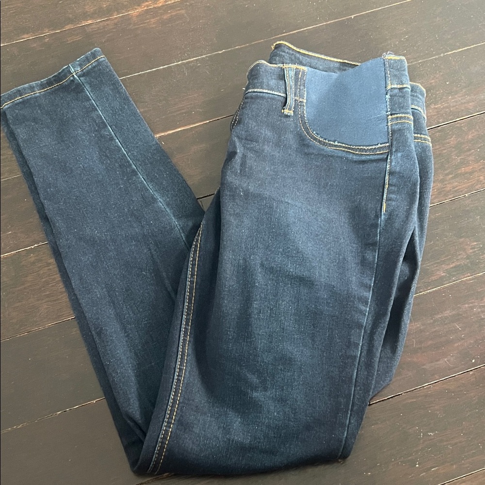 Women’s Maternity Dark Blue Stretch Denim Jeans